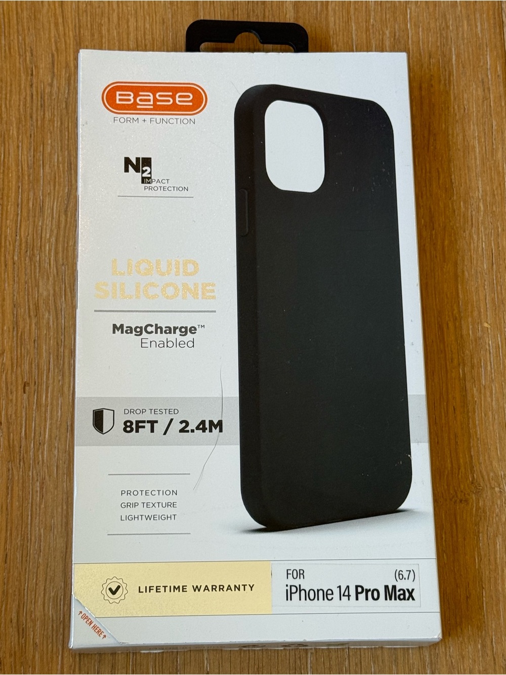 New Base Liquid Silicone MagCharge Case for iPhone 14 Pro Max case Black